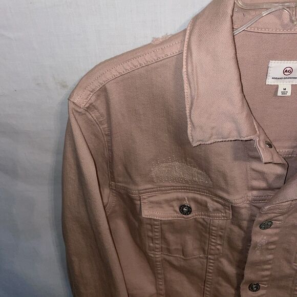 Adriano Goldshmied Women’s Distressed Jacket Size Medium Pink Denim Outdoors - Picture 5 of 12
